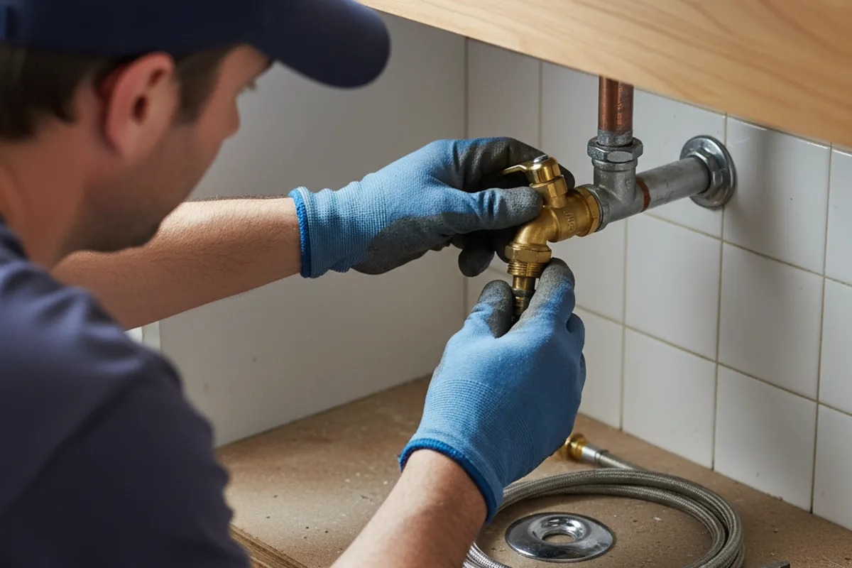 Shutoff valve and fitting work during Emergency Plumbing in Coolidge